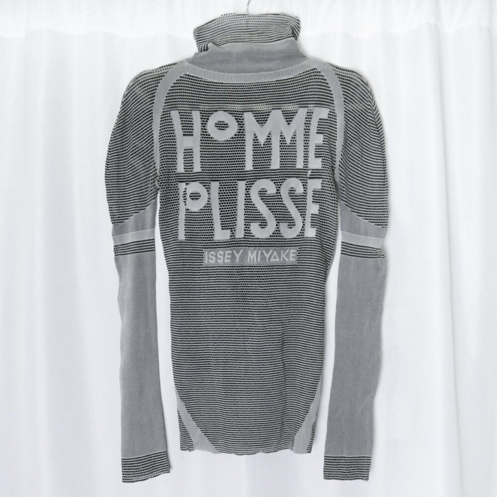 Rare Homme Plissé Issey Miyake see through knit top